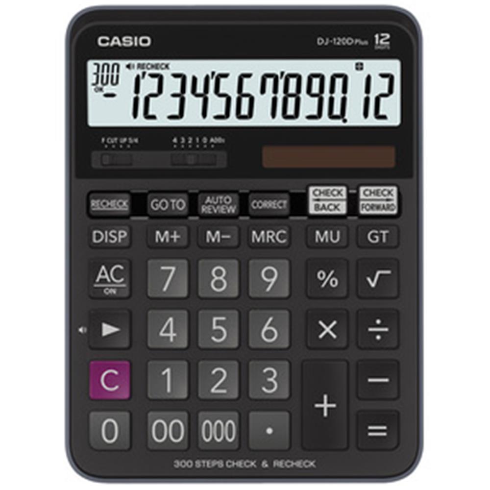 81041-1 Casio Dj-120d Plus İşlem Kontrollü 12 Hane Masa Üstü Hesap Makinesi - Görsel 1