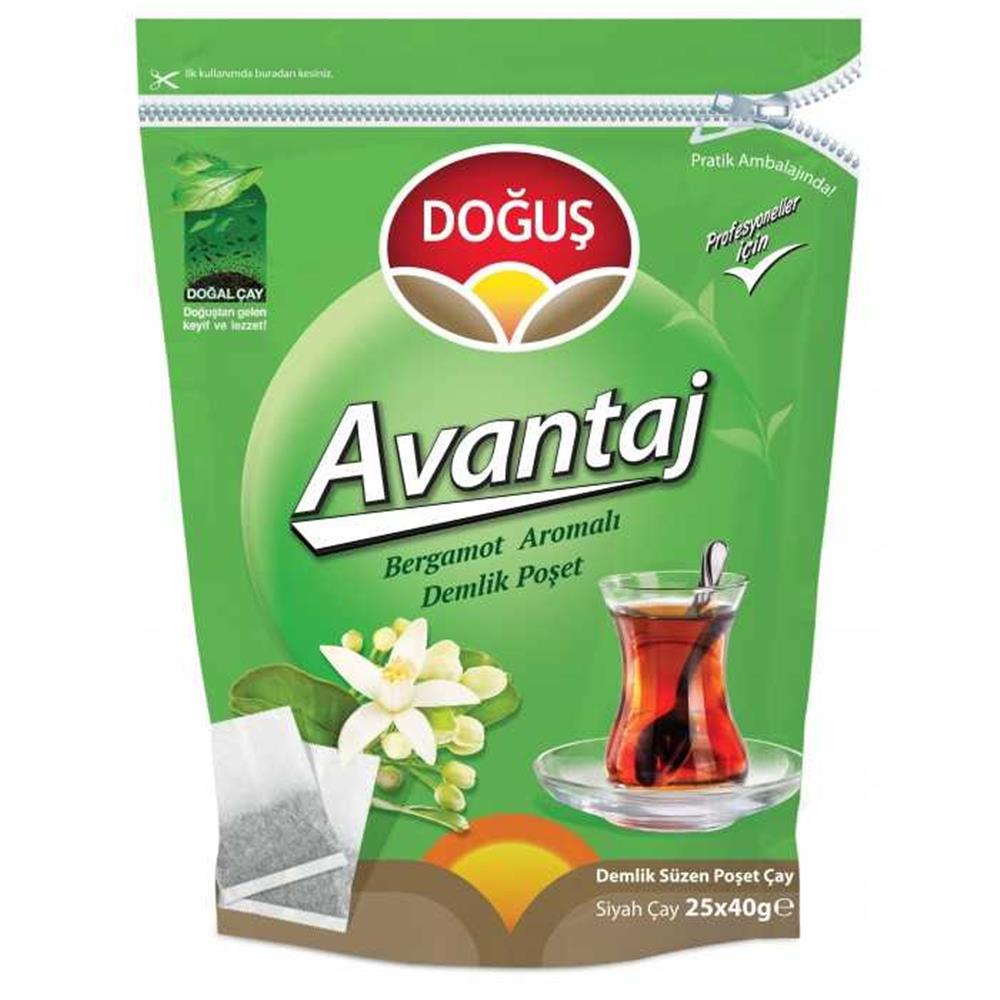 81183-1 Doğuş Avantaj Bergamot Aromalı Demlik Çay 25x40 Gr - Görsel 1