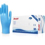 Beybi Pudrasız Nitril Mavi (M) Medium Beden Muayene Eldiven 100lü Paket