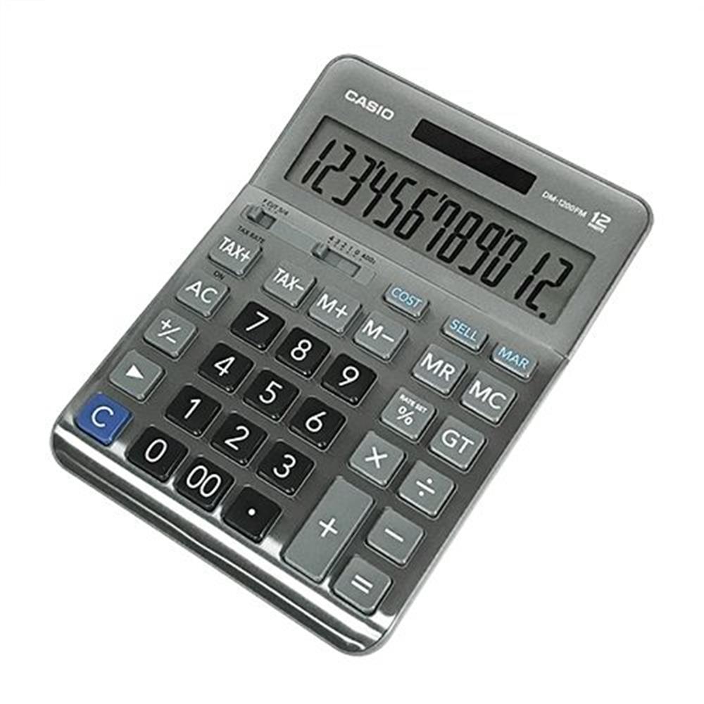85189-1 Casio Dm-1200fm 12 Hane Masa Üstü Hesap Makinesi - Görsel 1