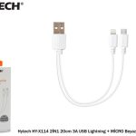 Hytech HY-X114 2İN1 20cm 3A USB Lightning + MİCRO