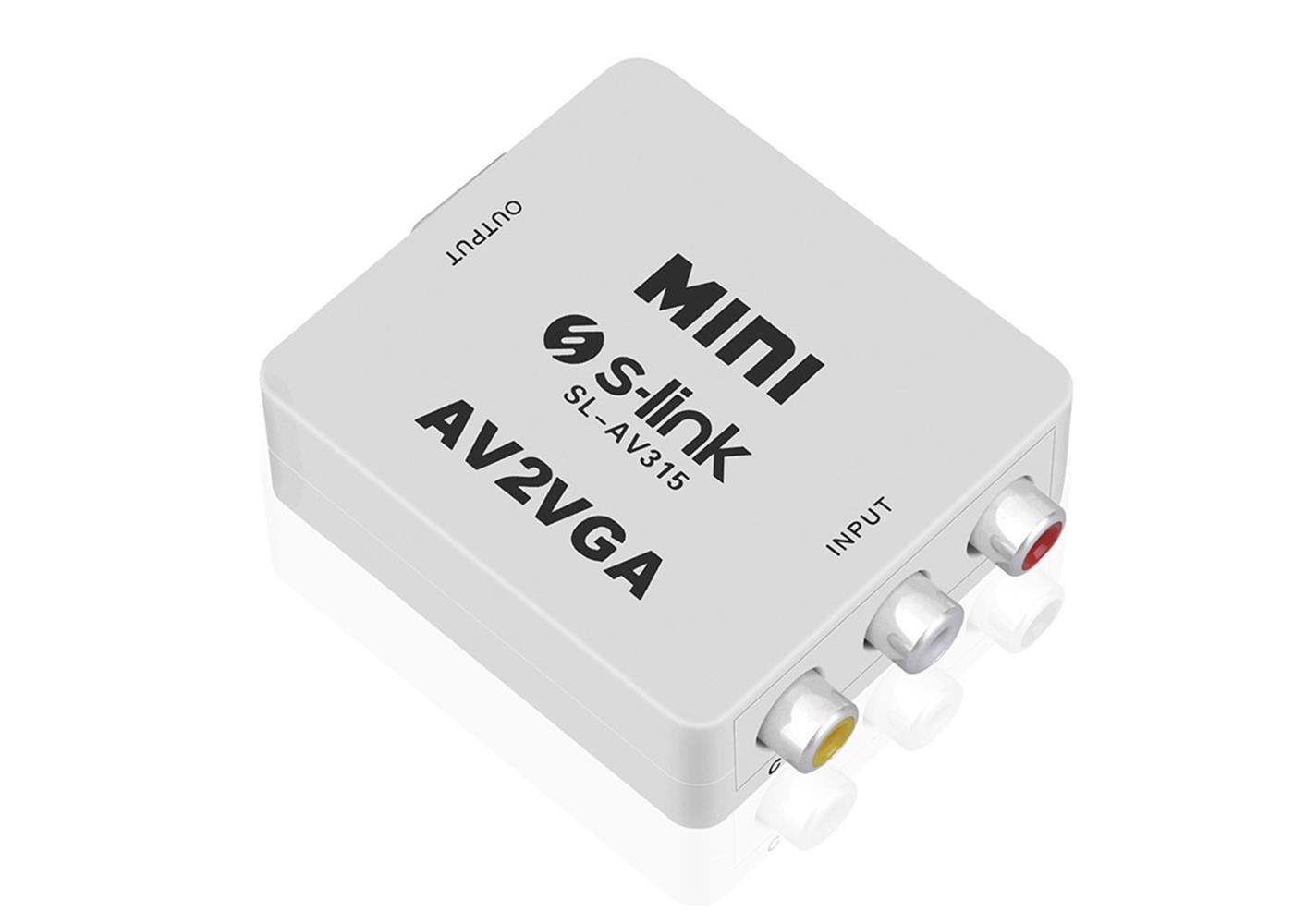 86433 S-link SL-AV315 Vıdeo To Vga Çevirici - Görsel 1