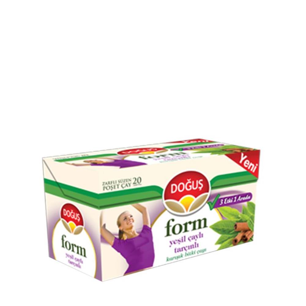 87615-1 Doğuş Form Yeşilçay Tarçınlı Bitki Çayı 20x2 Gr - Görsel 1