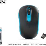 Everest SM-804 Usb Siyah-Mavi 800-1200-1600dpi Kablosuz Mouse
