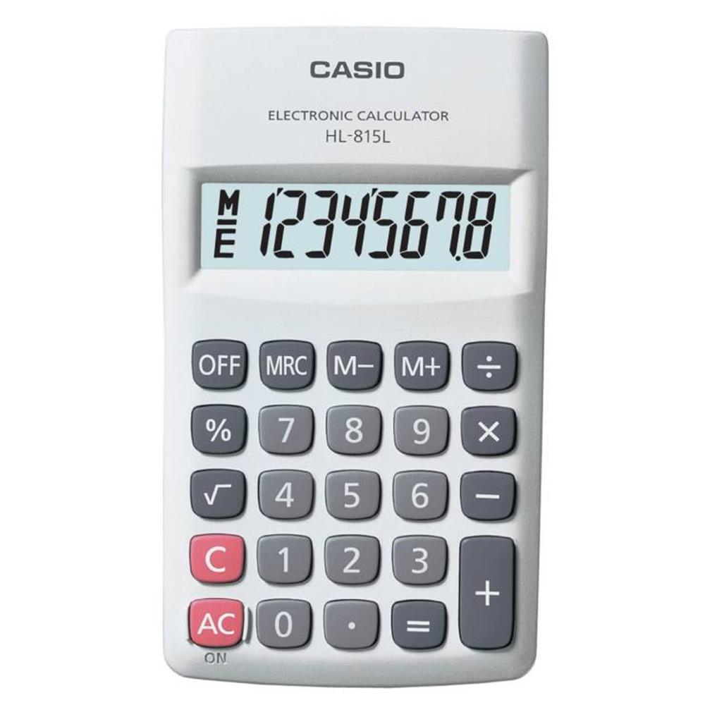 88447-1 Casio Hl-815l-we 8 Hane Beyaz Hesap Makinesi - Görsel 1
