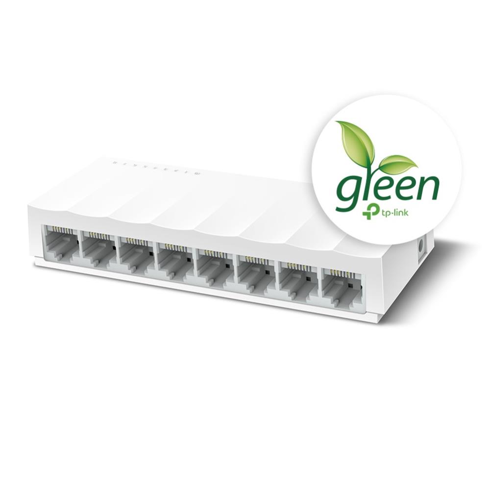 90683-1 Tp-Link LS1008 8 Port 10-100 Mbps Switch Plastik Kasa - Görsel 1
