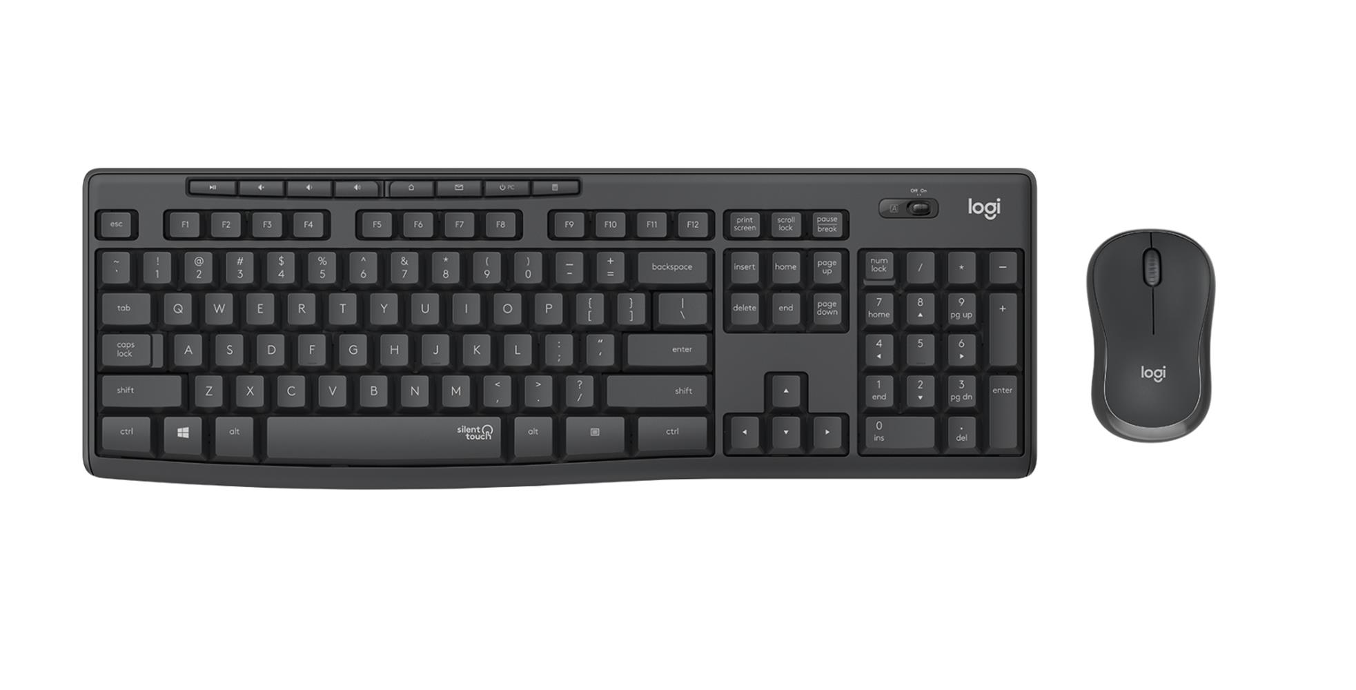 92301-1 Logitech 920-009804 MK295 Kablosuz Siyah Klavye Mouse Set - Görsel 1