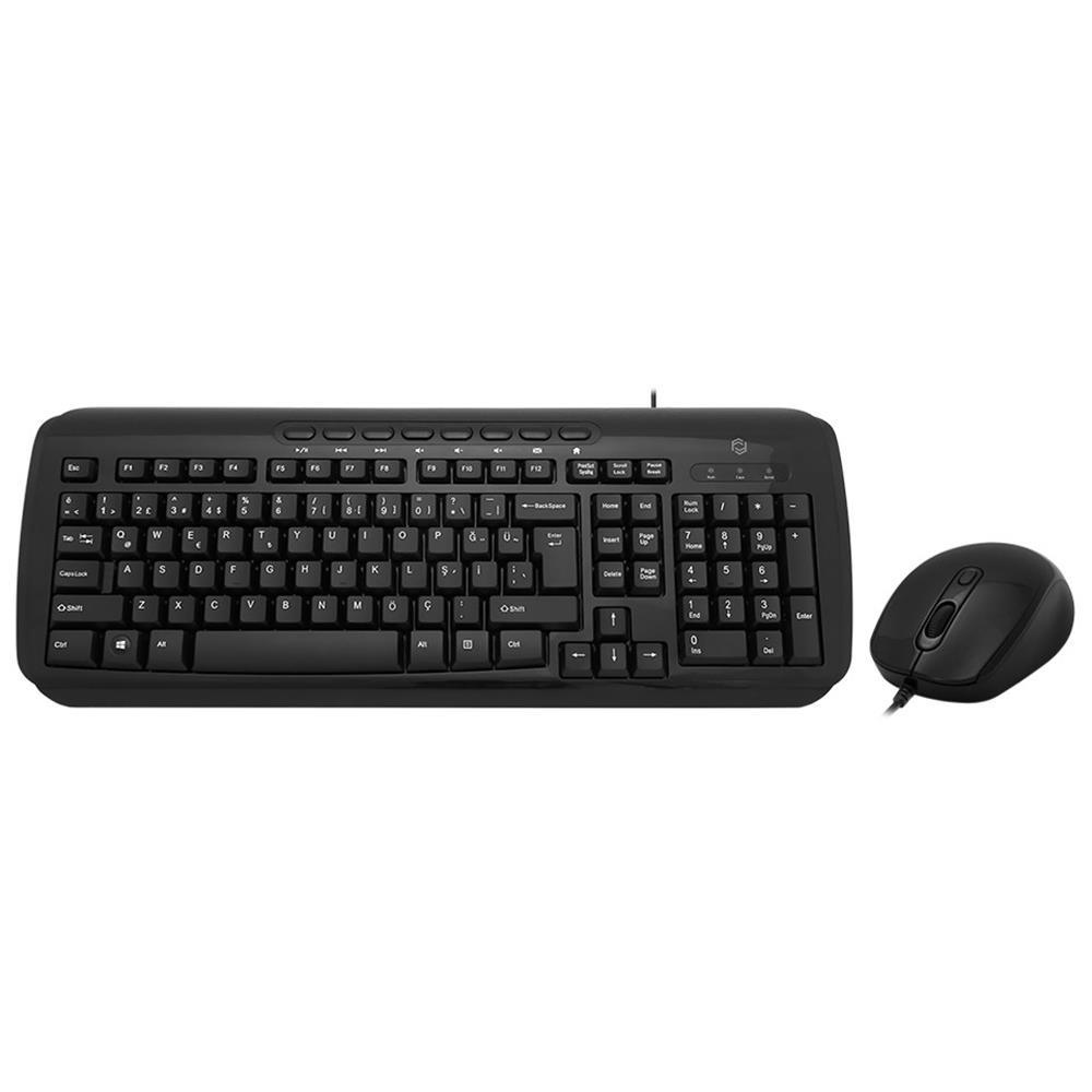 92666-1 Frisby FK-4850QU Kablolu Q-Türkçe Multimedya Klavye & Mouse - Görsel 1