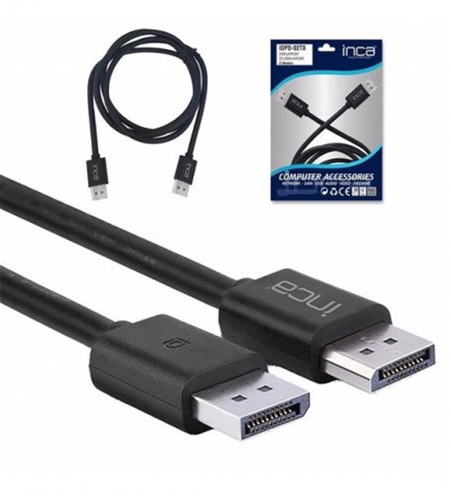92860-1 Inca Idpd-02tx 2mt Displayport to Displayport 4k Kablo - Görsel 1