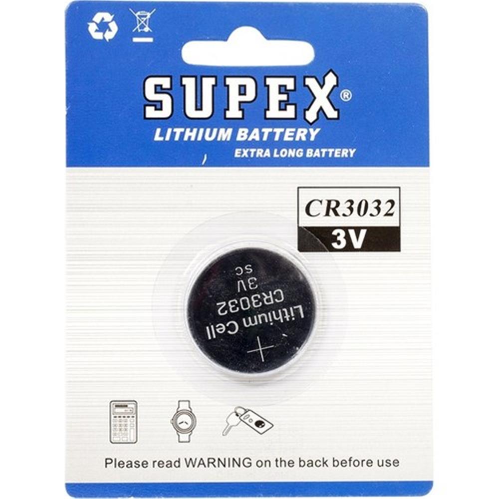 95614-1 Supex Cr3032 3v Lityum Düğme Pil Tekli Paket - Görsel 1