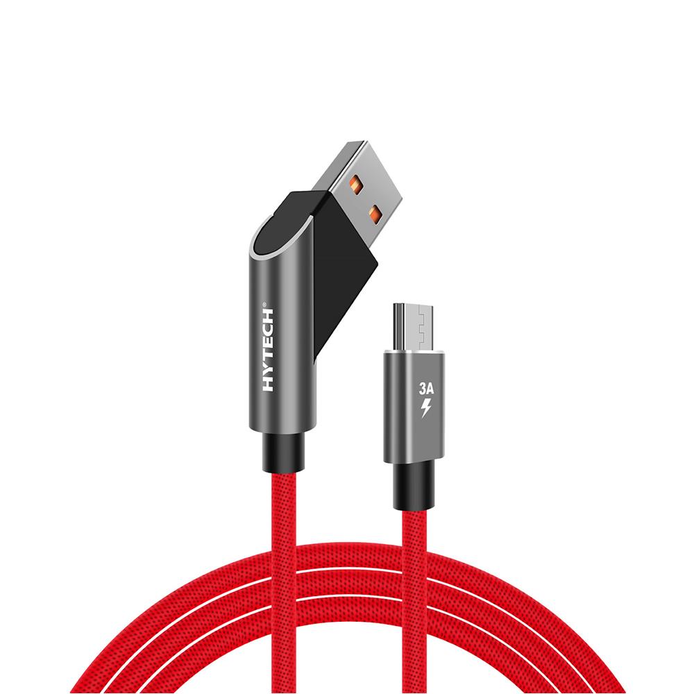 95840-1 Hytech HY-X215 3A Micro Usb 1m Kırmızı Data + Sarj Kablosu - Görsel 1