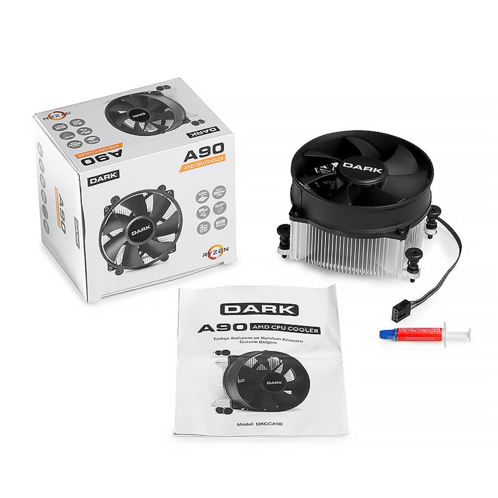 98427-1 Dark DKCCA90 AM4 Ryzen Uyumlu İşlemci Soğutucu - Görsel 1