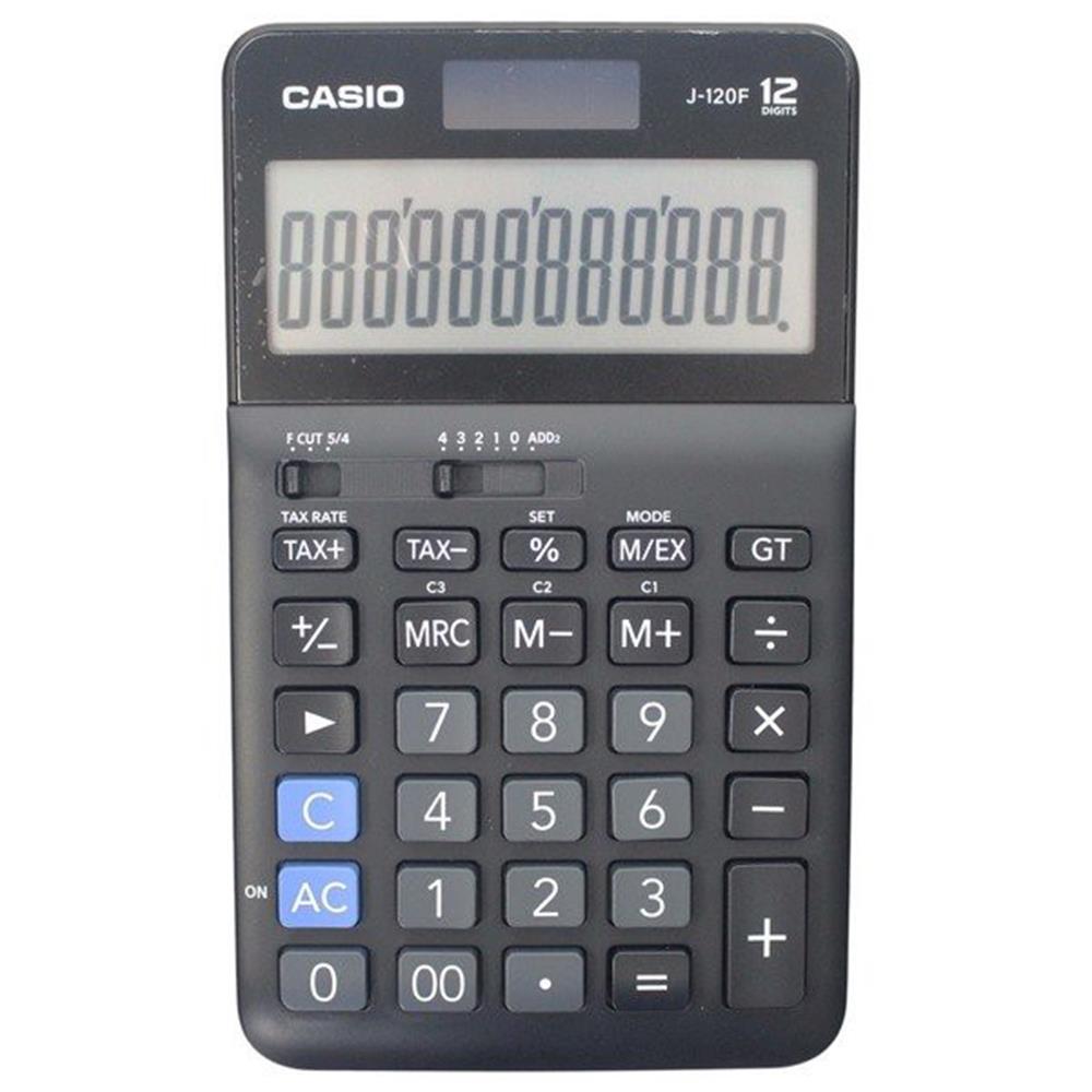 98960-1 Casio J-120f 12 Hane Masa Üstü Hesap Makinesi - Görsel 1