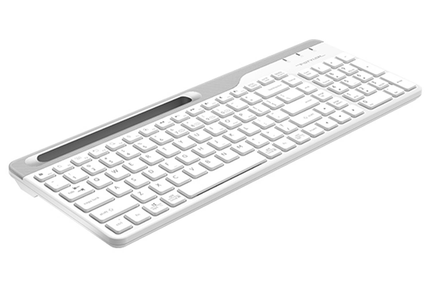 99344-1 A4 Tech Fbk25 Beyaz Bluetooth+2.4G Nano Fn Multimedya Klavye - Görsel 1