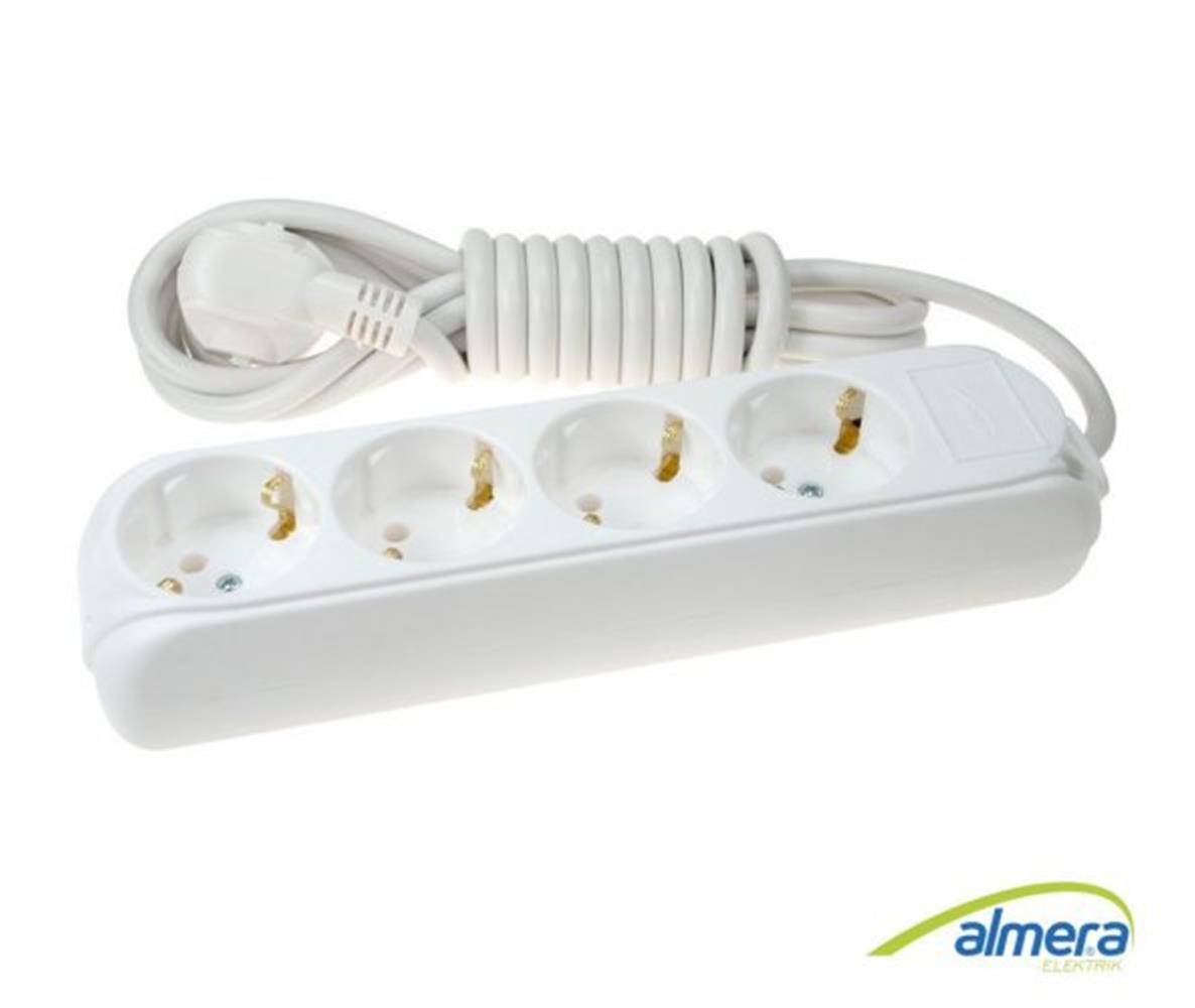 99511-1 Almera 4lü 3mt Topraklı Priz (9240203) - Görsel 1