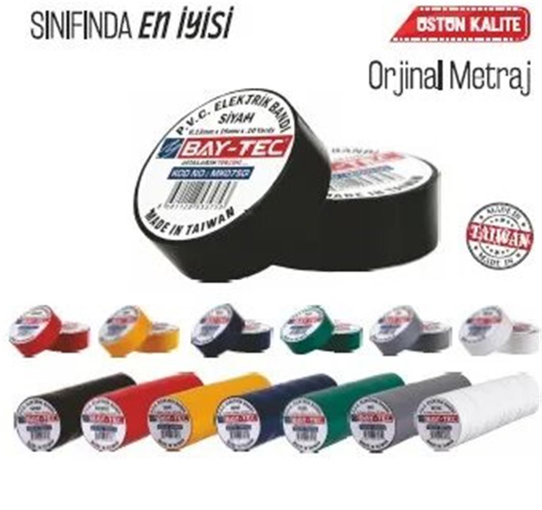 99719 Bay-Tec Mk0750 Siyah 10lu Elektrik Bandı - Görsel 1