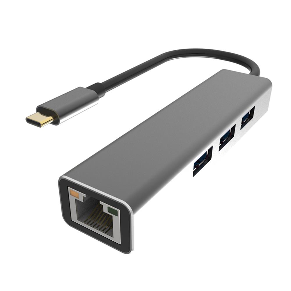 99891-1 Vcom Dh311a Type-c To Usb3.0-3+rj45 Çoklayıcı - Görsel 1