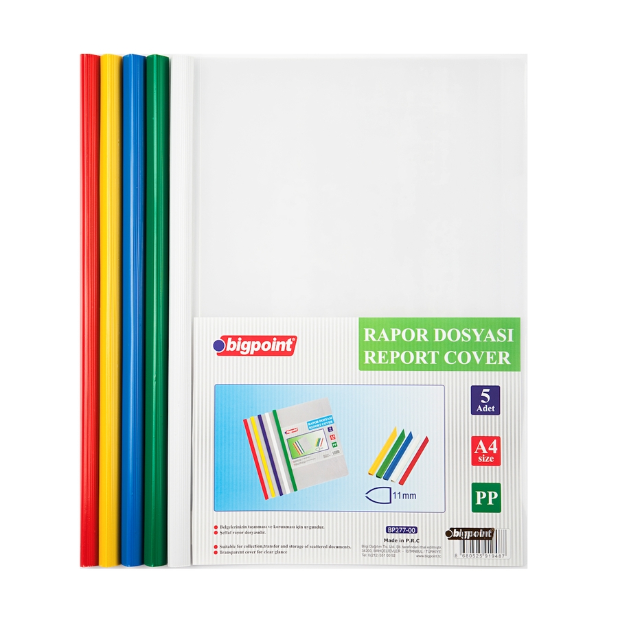 BP277 Bigpoint Sıkıştırmalı Rapor Dosyası 11mm - 5 Renk - Görsel 1