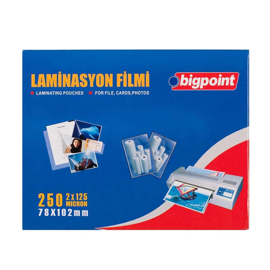 BP697 Bigpoint Laminasyon Filmi 78x102mm 125 Mikron 100'lü Kutu - Görsel 1