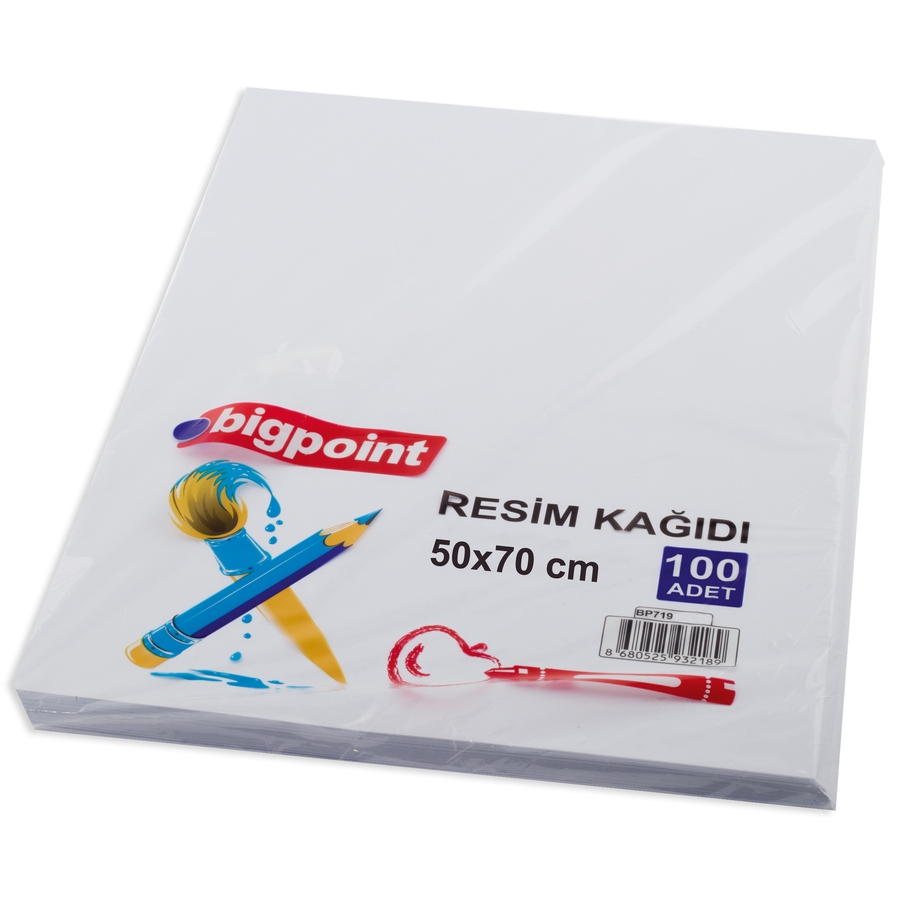 BP719-50-100 Bigpoint 120 Gram Resim Kağıdı 50x70cm 100'lü Paket - Görsel 1