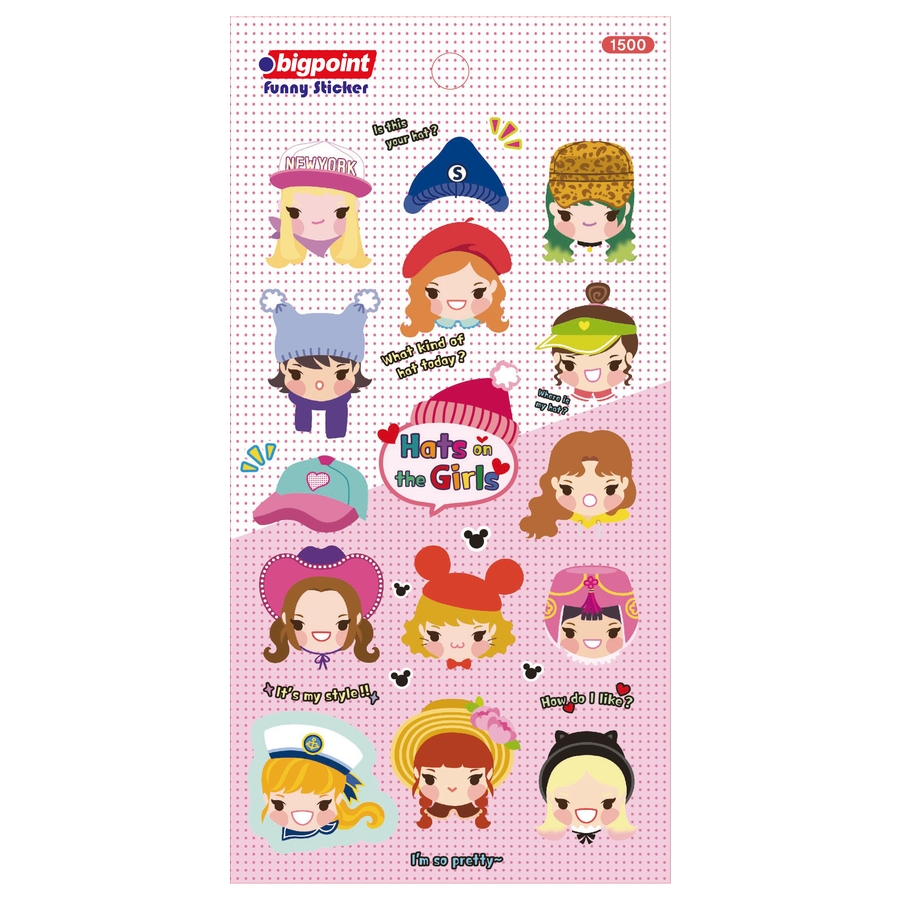 BP851-58 Bigpoint Sticker Kız Çocukları - Görsel 1