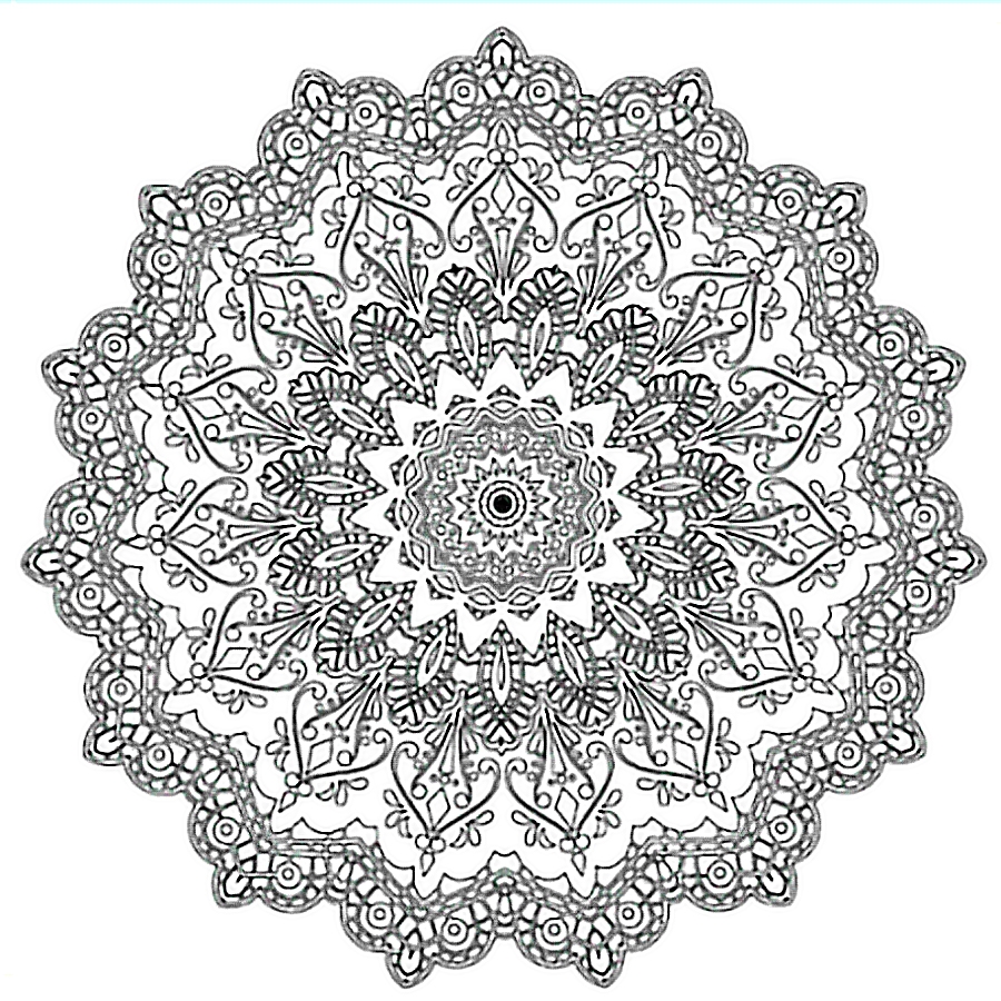 BPP430-4 Bigpoint Baskılı Pres Tuval 30x30cm Mandala - Görsel 1