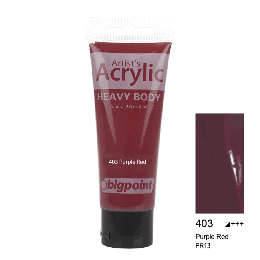 BPPAHB75-403 Bigpoint Akrilik Boya 75 Ml Purple Red 403 - Görsel 1