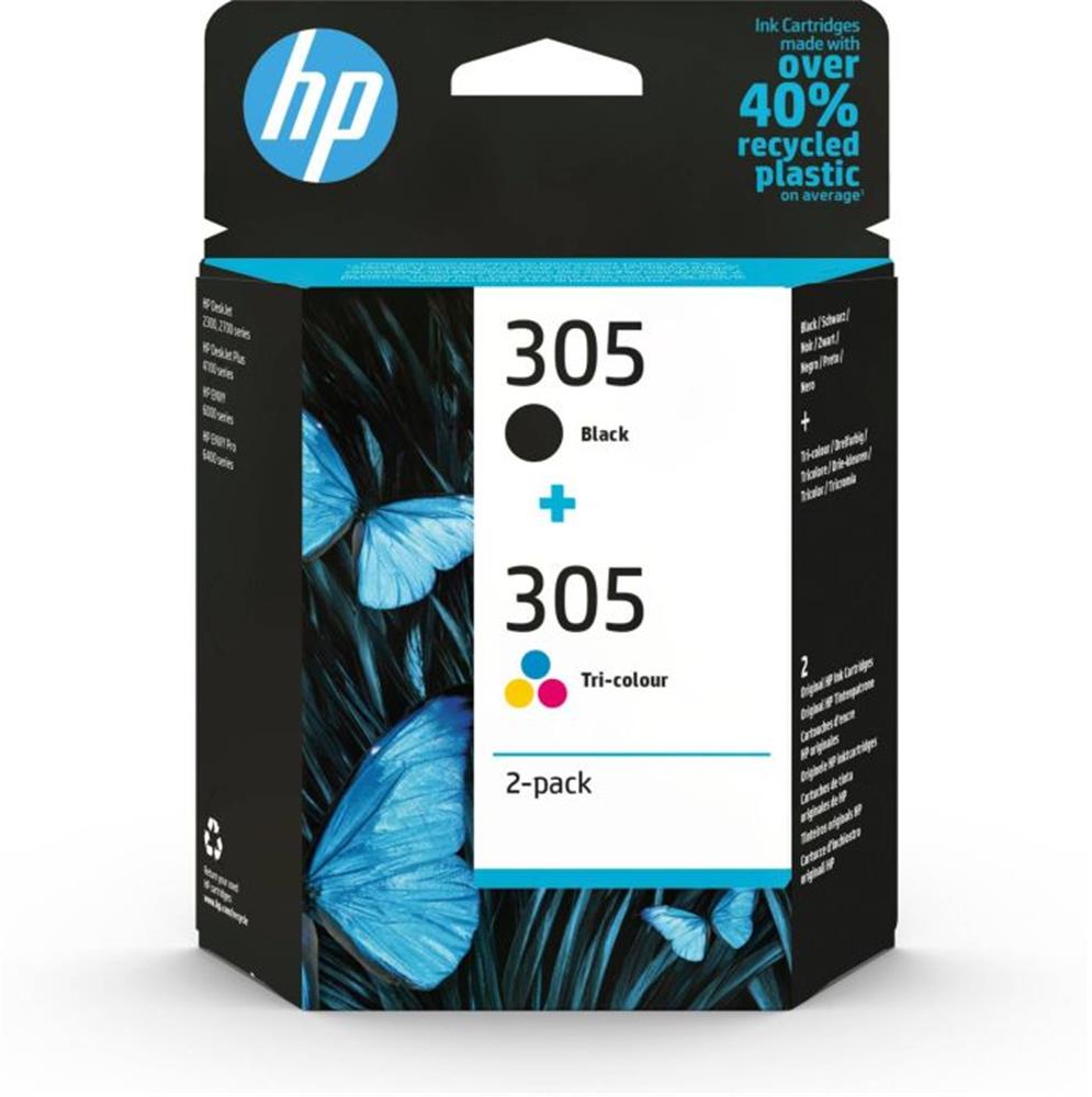 102194 Hp 305 Black-color Siyah-renkli Multi Paket 6zd17ae - Görsel 1