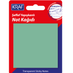 Kraf Yapışkanlı Not Kağıdı 76x76 50 Yp Şeffaf Yeşil 7676tr