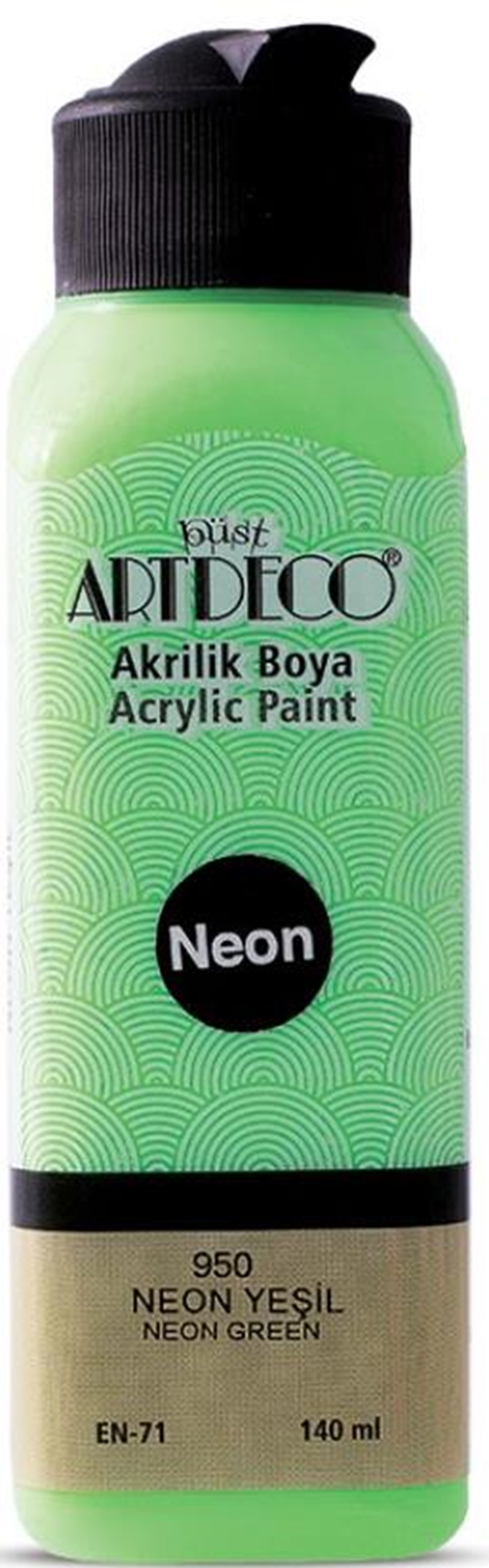 107157 Artdeco Akrilik Boya Neon 140 Ml Yeşil Y-070r-950 - Görsel 1