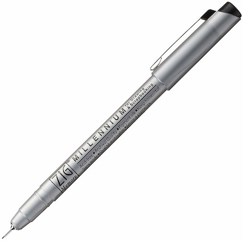 108773 Zıg Çizim Kalemi Mıllenıum Siyah Ms-03 0.35mm - Görsel 1