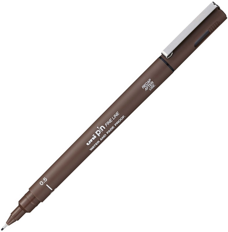 109551 Uni Drawıng Pen Pın05-200 0.5 Sepya - Görsel 1