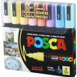 Uni Poster Markörü Posca Set Pc-5m/8c Sc 1.8-2.5 Soft Renk 8 Li
