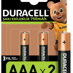 Duracell Pil Şarjlı 2 Li Aaa İnce Kalem 750mah