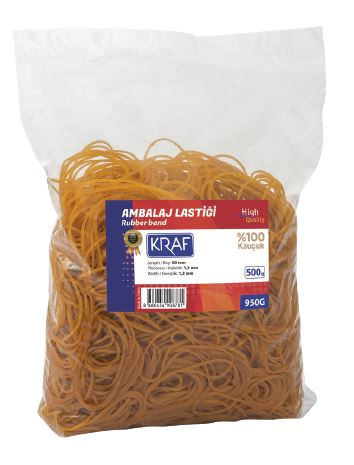 12202 Kraf Ambalaj Lastiği %100 Kauçuk 500g 950g - Görsel 1