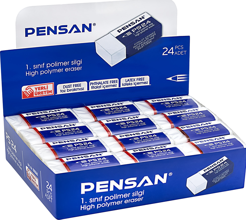 123432 Pensan Silgi Pss-24 24 Lü Beyaz - Görsel 1