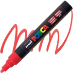Uni Poster Markörü Posca Pc-5m 1.8-2.5 Fosforlu Kırmızı