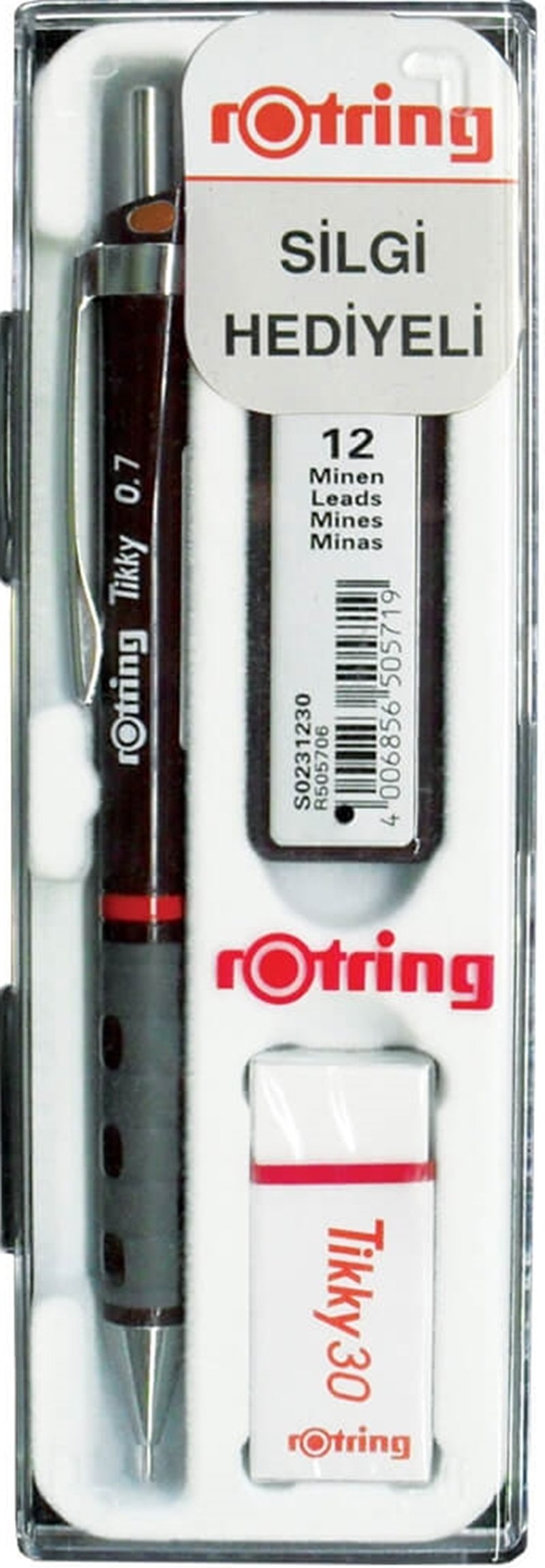 127463 Rotring Versatil Kalem Tıkky Okul Seti 0.7 Bordo - Görsel 1