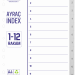 Kraf Seperatör 1012 1-12 Rakam