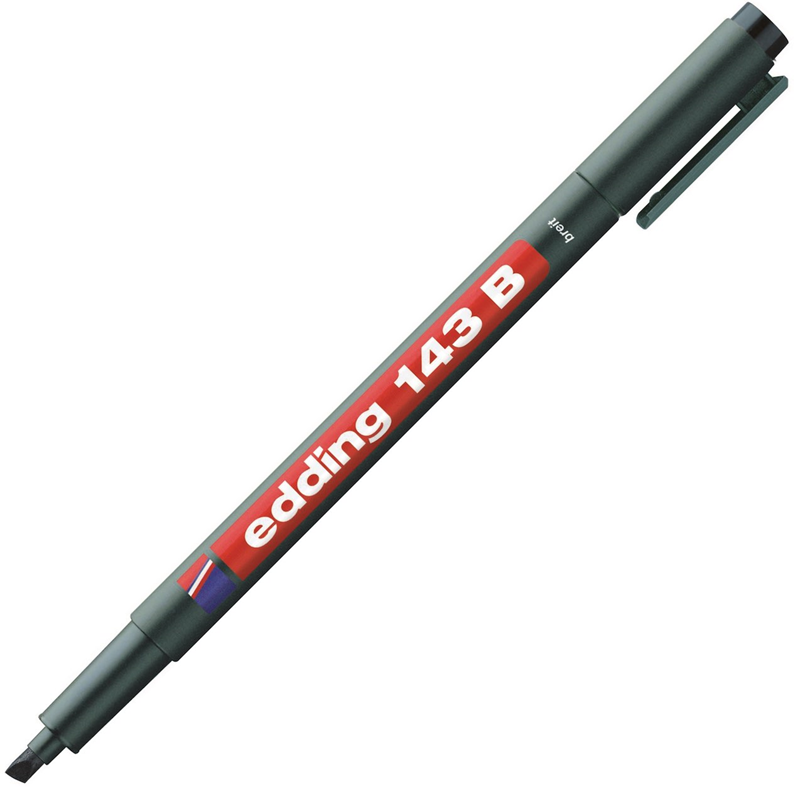 134780 Eddıng Asetat Kalemi E-143b Siyah - Görsel 1