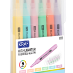 Kraf Fosforlu Kalem Trıo Pastel Colors 315 6 Lı