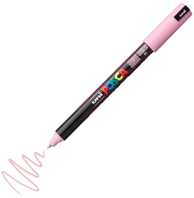 139185 Uni Poster Markörü Posca Pc-1mr 0.7 Açık Pembe - Görsel 1