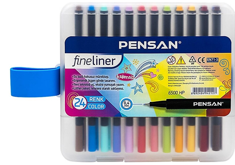 141772 Pensan Fınelıner 6500 Hp 24 Lü Neon Pvc Kutu - Görsel 1