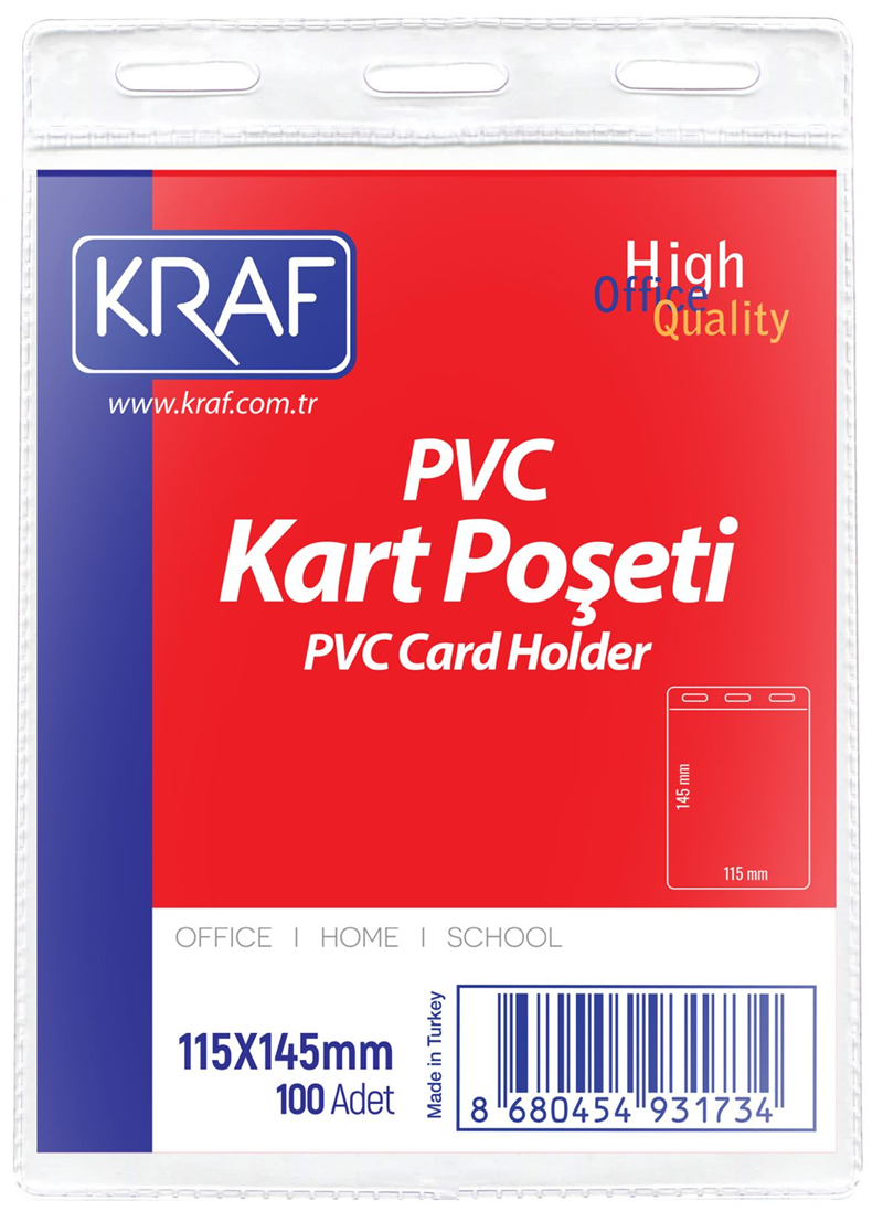 150967 Kraf Kart Poşeti Pvc 115x145mm 100 Lü - Görsel 1