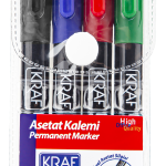 Kraf Asetat Kalemi Silgili (s) 270 4 Lü Set