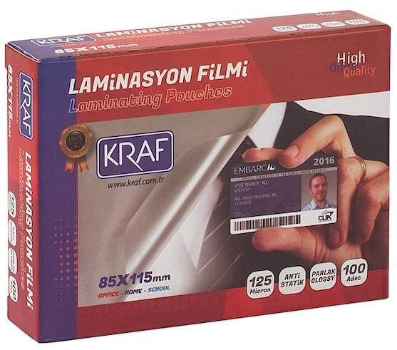 16128 Kraf Laminasyon Filmi 85x115 Mm 125 Mic. 100 Lü 2128 - Görsel 1