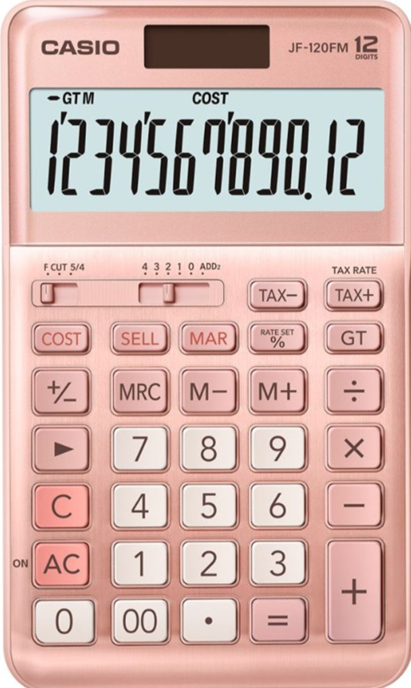 181500 Casıo Hesap Makinesi Masaüstü Jf-120fm-pk - Görsel 1