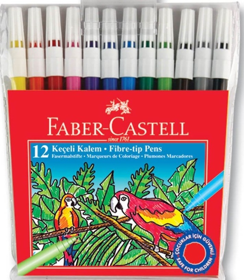 195453 Faber Keçeli Kalem 12 Renk 155130 - Görsel 1