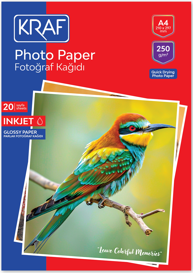 196121 Kraf Fotoğraf Kağıdı A4 250g 20 Li 2250 - Görsel 1