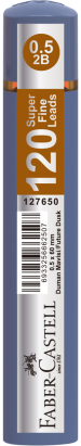 Faber Min Grıp Soft 0.5mm 2b 60mm 120li Tit Duman Mavisi 127650